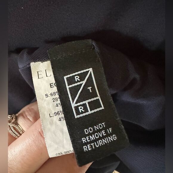 Elliatt Scarlette Navy Blue Midi Long Sleeve Cutout Cocktail Dress Size L - Picture 6 of 12